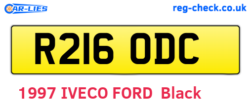 R216ODC are the vehicle registration plates.