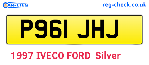 P961JHJ are the vehicle registration plates.