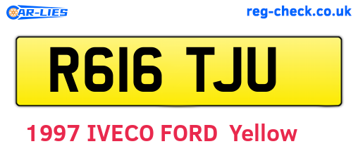 R616TJU are the vehicle registration plates.