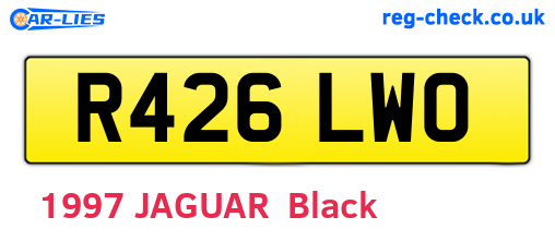 R426LWO are the vehicle registration plates.
