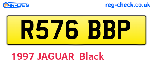 R576BBP are the vehicle registration plates.