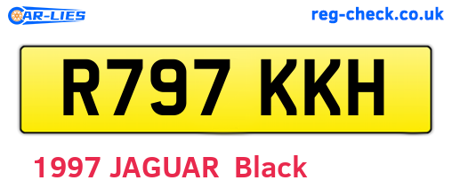 R797KKH are the vehicle registration plates.
