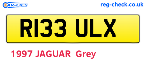 R133ULX are the vehicle registration plates.