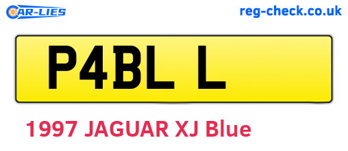 P4BLL are the vehicle registration plates.