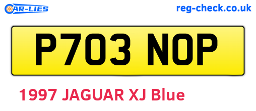 P703NOP are the vehicle registration plates.