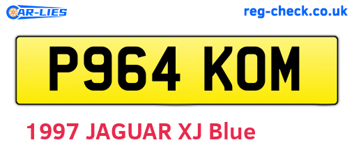 P964KOM are the vehicle registration plates.