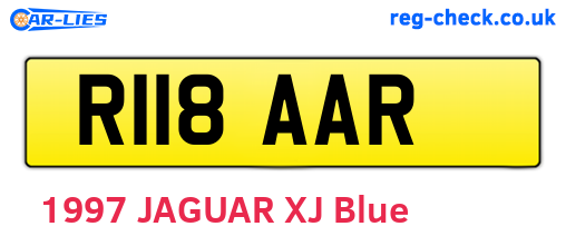 R118AAR are the vehicle registration plates.