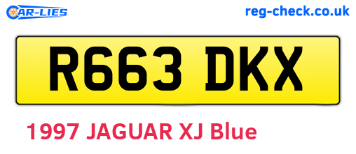 R663DKX are the vehicle registration plates.