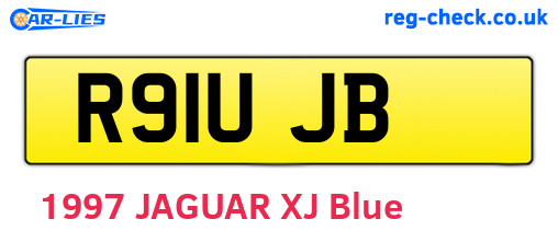 R91UJB are the vehicle registration plates.