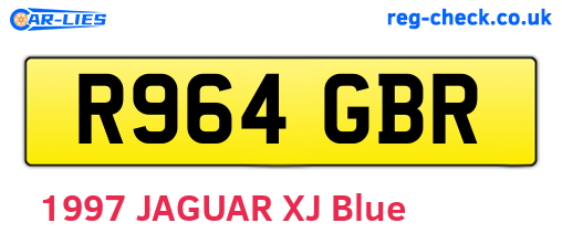 R964GBR are the vehicle registration plates.