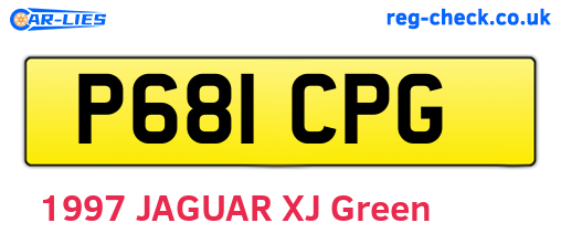 P681CPG are the vehicle registration plates.