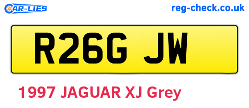 R26GJW are the vehicle registration plates.