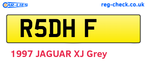 R5DHF are the vehicle registration plates.