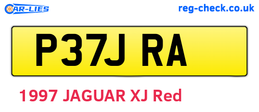 P37JRA are the vehicle registration plates.