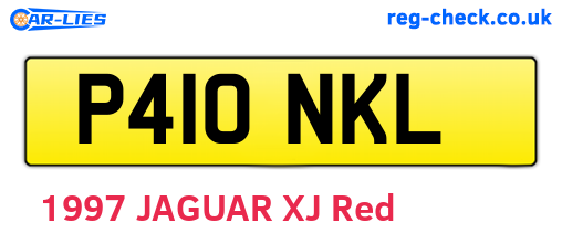 P410NKL are the vehicle registration plates.