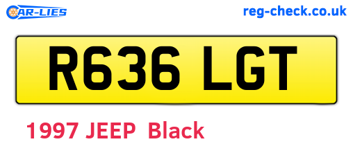R636LGT are the vehicle registration plates.