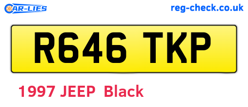 R646TKP are the vehicle registration plates.