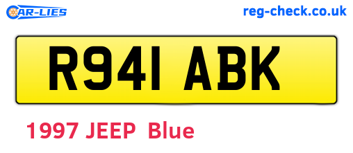 R941ABK are the vehicle registration plates.