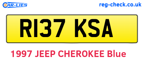 R137KSA are the vehicle registration plates.
