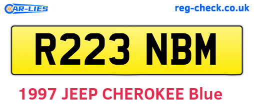 R223NBM are the vehicle registration plates.