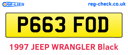 P663FOD are the vehicle registration plates.