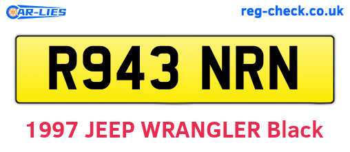 R943NRN are the vehicle registration plates.