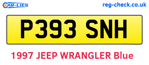 P393SNH are the vehicle registration plates.