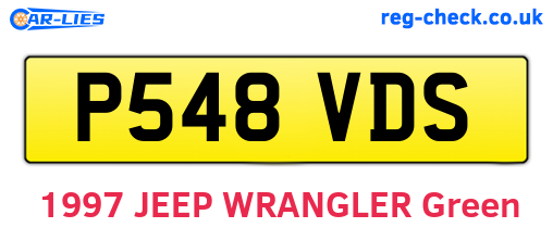 P548VDS are the vehicle registration plates.
