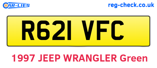 R621VFC are the vehicle registration plates.