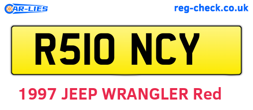 R510NCY are the vehicle registration plates.
