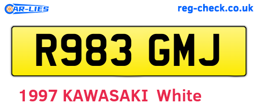 R983GMJ are the vehicle registration plates.