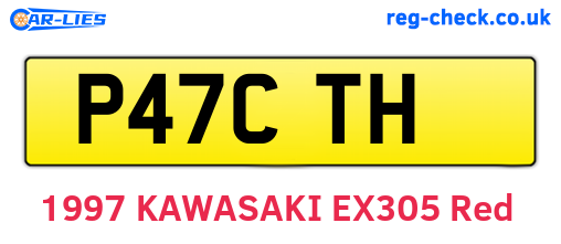 P47CTH are the vehicle registration plates.