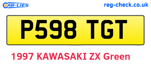 P598TGT are the vehicle registration plates.