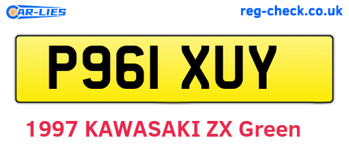 P961XUY are the vehicle registration plates.