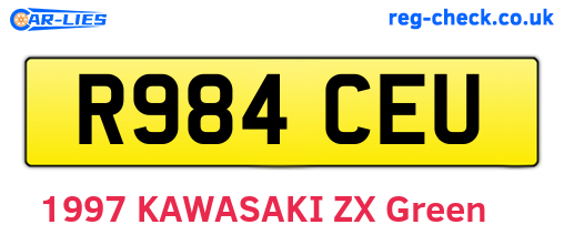 R984CEU are the vehicle registration plates.