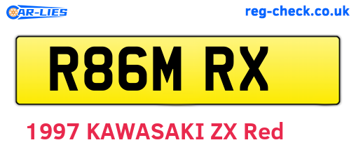 R86MRX are the vehicle registration plates.