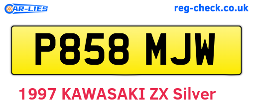 P858MJW are the vehicle registration plates.