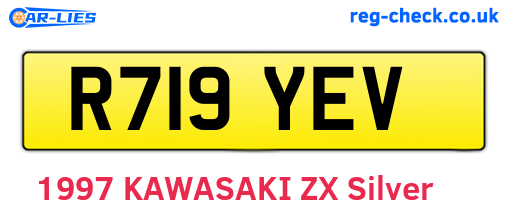 R719YEV are the vehicle registration plates.