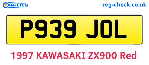 P939JOL are the vehicle registration plates.