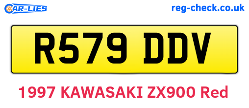 R579DDV are the vehicle registration plates.