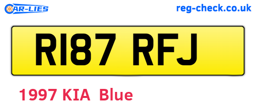 R187RFJ are the vehicle registration plates.