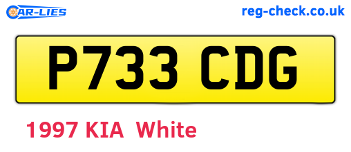 P733CDG are the vehicle registration plates.