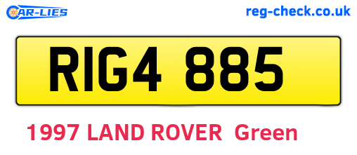 RIG4885 are the vehicle registration plates.