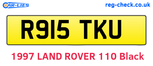R915TKU are the vehicle registration plates.