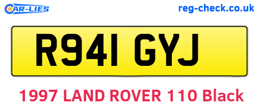 R941GYJ are the vehicle registration plates.