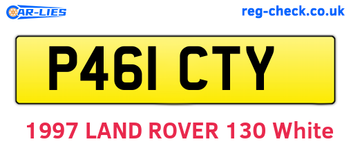P461CTY are the vehicle registration plates.