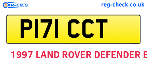 P171CCT are the vehicle registration plates.