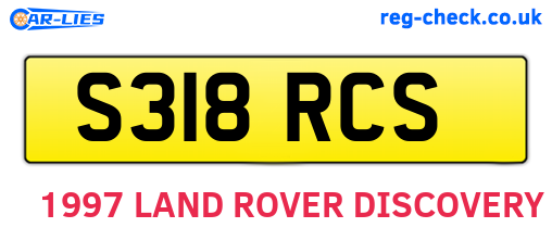 S318RCS are the vehicle registration plates.