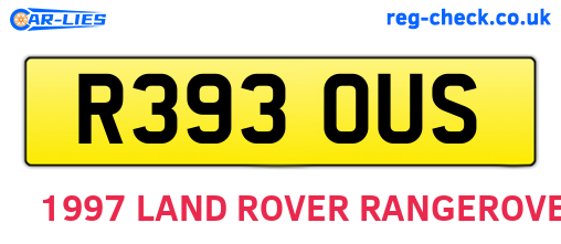 R393OUS are the vehicle registration plates.