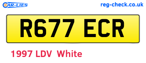 R677ECR are the vehicle registration plates.
